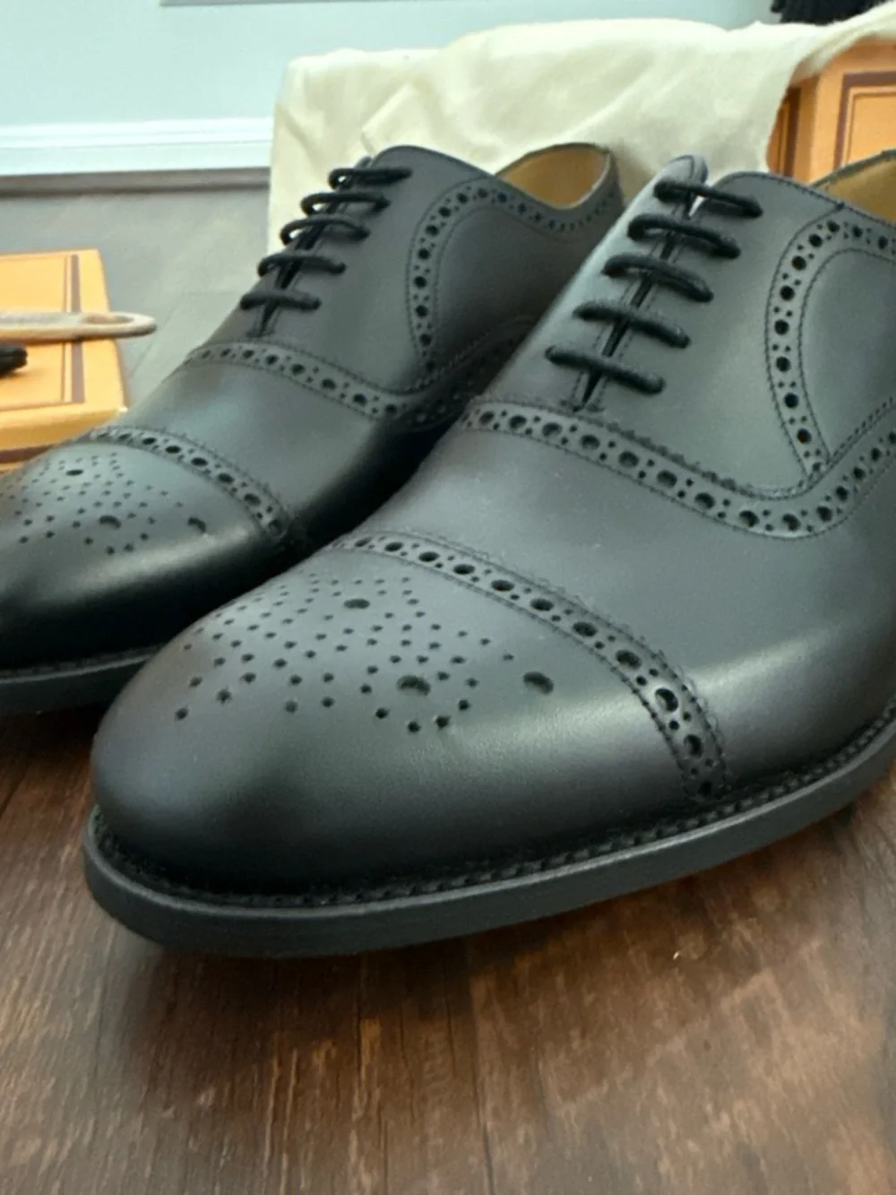 Barker Shoes polished black